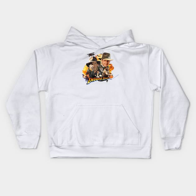 Indiana Jones is Awesome Kids Hoodie by Nosirrah